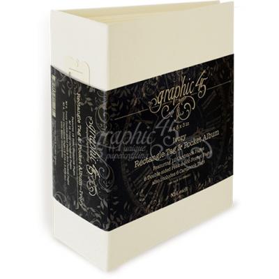 Graphic 45 - Rectangle Tag & Pocket Album - Ivory